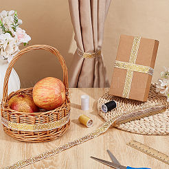 Ethnic Style Polyester Flower Jacquard Ribbons&nbsp;DIY-WH0656-63A