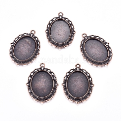 Zinc Alloy Pendant Settings for Cabochon & Rhinestone&nbsp;PALLOY-A15257-R-LF