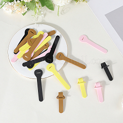 24Pcs 4 Colors PVC Zipper Pull Tabs&nbsp;PVC-GF0001-02B-02