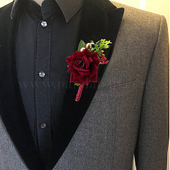 1Pc Silk Brooch&nbsp;AJEW-DJ0001-02