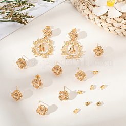 10Pcs Brass Stud Earring Findings&nbsp;KK-BBC0020-90