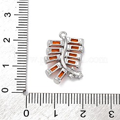 Brass Micro Pave Cubic Zirconia Pendants&nbsp;KK-D288-03P