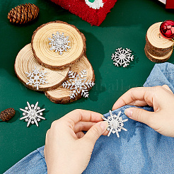 6Pcs 6 Styles Snowflake Alloy Lapel Pins for Backpack Clothes&nbsp;JEWB-DC0001-32