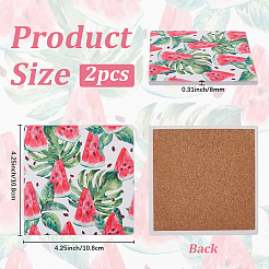 2Pcs Porcelain Cup Mats&nbsp;PORC-DJ0001-02B