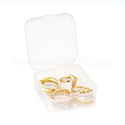 6Pcs 6 Styles Adjustable Brass Micro Pave Clear Cubic Zirconia Cuff Rings&nbsp;RJEW-LS0001-21G