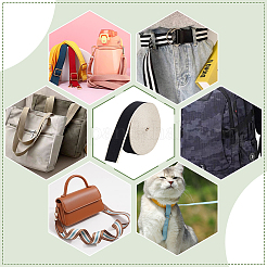 10 Yards Polycotton Ribbons&nbsp;OCOR-WH0080-75A