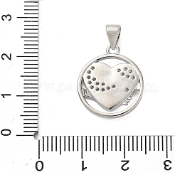 Brass Micro Pave Clear Cubic Zirconia Pendants&nbsp;KK-A273-26P