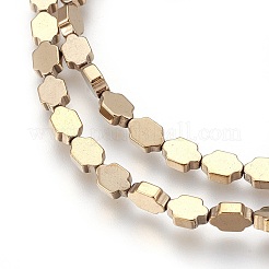 Electroplated Non-magnetic Synthetic Hematite Beads Strands&nbsp;G-P392-D02