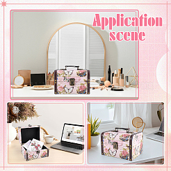 1Pc Butterfly Printed PU Leather Treasure Chest Boxes for Trinkets&nbsp;CON-WR0001-21
