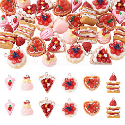 30Pcs 6 Styles Opaque Resin Imitation Food Pendants&nbsp;RESI-TA0005-26