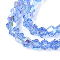 AB Color Plated Transparent Glass Beads Strands&nbsp;GLAA-G127-01-01P