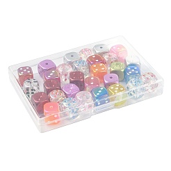 30Pcs 3 Styles UV Plating Transparent Acrylic Beads&nbsp;OACR-FS0002-60