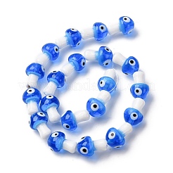 Handmade Evil Eye Lampwork Beads Strands&nbsp;LAMP-S069-01F