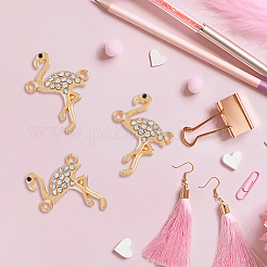 50Pcs Alloy Jet and Crystal Rhinestone Connector Charms&nbsp;FIND-DC0002-57