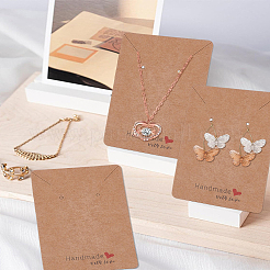 40Pcs Rectangle Paper Jewelry Display Cards for Necklace Earrings&nbsp;CDIS-LP0001-13