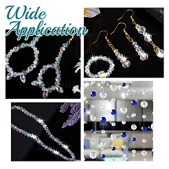 150Pcs Transparent Glass Beads&nbsp;GLAA-HY0001-33