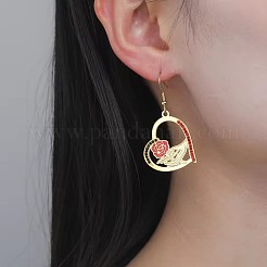 304 Stainless Steel Enamel Dangle Earrings for Women&nbsp;WGC1138-02
