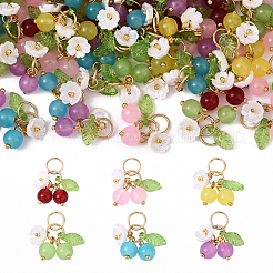 10Pcs Glass Pendants&nbsp;PALLOY-YW00093-01