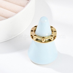 Ion Plating(IP) 304 Stainless Steel Finger Ring for Women&nbsp;RJEW-A052-03A-G01