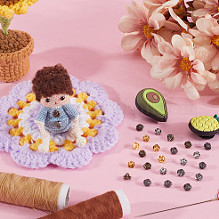 100Pcs 4 Colors Flower Mini Alloy Buttons&nbsp;BUTT-GF0003-83
