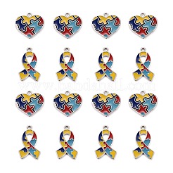 8Pcs 2 Style Enamel Alloy Pendants&nbsp;ENAM-LS0001-09P