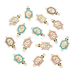 16Pcs Alloy Rhinestone Connector Charms&nbsp;ALRI-TA0001-39