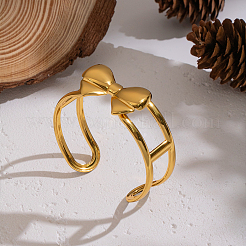 Bowknot 304 Stainless Steel Open Cuff Bangles&nbsp;MR5902