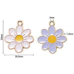80Pcs 4 Colors Eco-Friendly Alloy Enamel Pendants&nbsp;ENAM-CJ0001-71