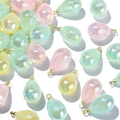 40Pcs 4 Colors Rainbow Iridescent Plating Acrylic Pendants&nbsp;MACR-CJ0001-59