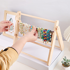 3-Tier Wooden Bracelet Organizer Display Riser Stands&nbsp;ODIS-WH0043-263A