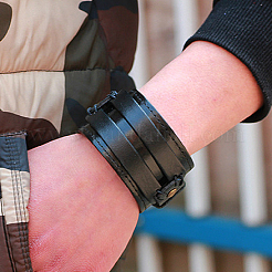 Cowhide Cord Wide Cord Bracelets&nbsp;BJEW-P0001-11B