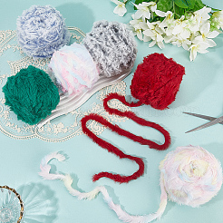 2 Rolls 2 Colors Polyester & Nylon Yarn&nbsp;OCOR-CY0002-40A