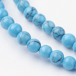 Synthetic Turquoise Bead Strands&nbsp;G-G735-13-4mm