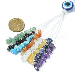 Chakra Gemstone Chip Pendant Decorations&nbsp;HJEW-JM01123
