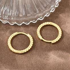 Brass Huggie Hoop Earrings&nbsp;KK-CBA8324-18A-G