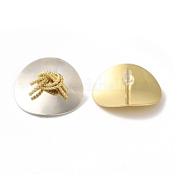 Rack Plating Brass Micro Pave Clear Cubic Zirconia Stud Earrings&nbsp;EJEW-B062-01GP-02A
