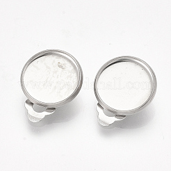 Non-Tarnish 304 Stainless Steel Clip-on Earring Findings&nbsp;LS-STAS-S079-81D