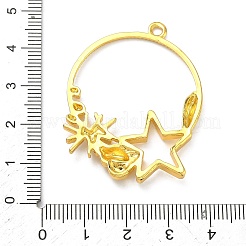 Ocean Theme Alloy Open Back Bezel Pendants&nbsp;PALLOY-F321-03C-G
