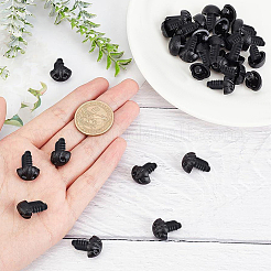 60Pcs Plastic Craft Safety Screw Dog Noses&nbsp;DOLL-GF0001-16