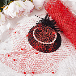 Elastic Polyester Deco Mesh Ribbons&nbsp;DIY-GF0009-01C