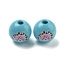 Natural Wood European Beads&nbsp;WOOD-F014-01C