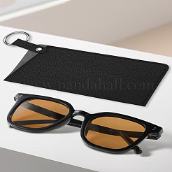 2Pcs 2 Colors Imitation Leather Eyeglass Cases&nbsp;ABAG-LP0001-85B