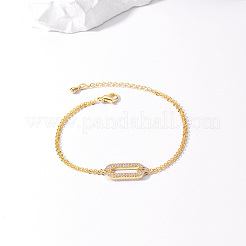 Brass Cable Chain Bracelets&nbsp;FU3607-1