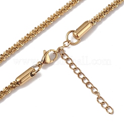 Ion Plating(IP) 304 Stainless Steel Bone Rope Chain Necklace for Women&nbsp;NJEW-I121-01C-G