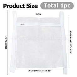 Polyester Mesh Shoe Cleaning Laundry Zipper Bags&nbsp;ABAG-WH0044-66B