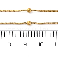 PVD Vacuum Plating 304 Stainless Steel Round Snake Chain Necklaces&nbsp;STAS-A051-08G