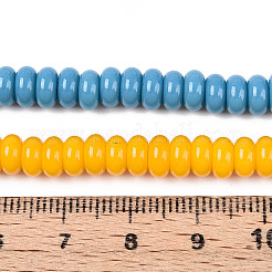 Electroplate Opaque Solid Color Glass Beads Strands&nbsp;GLAA-T025-6mm-18