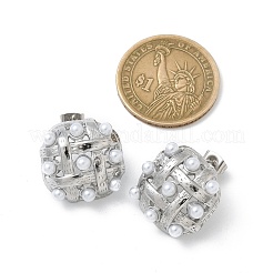 304 Stainless Steel knit Stud Earrings&nbsp;EJEW-B108-08P