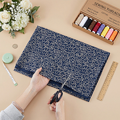 Chinese-style Printed Cotton Fabric&nbsp;DIY-BC0018-21B