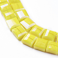 Electroplate Opaque Solid Color Glass Beads Strands&nbsp;EGLA-M020-06